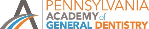 The image displays a logo with text that reads 'PENNSYLVANIA ACADEMY OF GENERAL DENTISTRY' and features a stylized graphic of a toothbrush and a tooth.